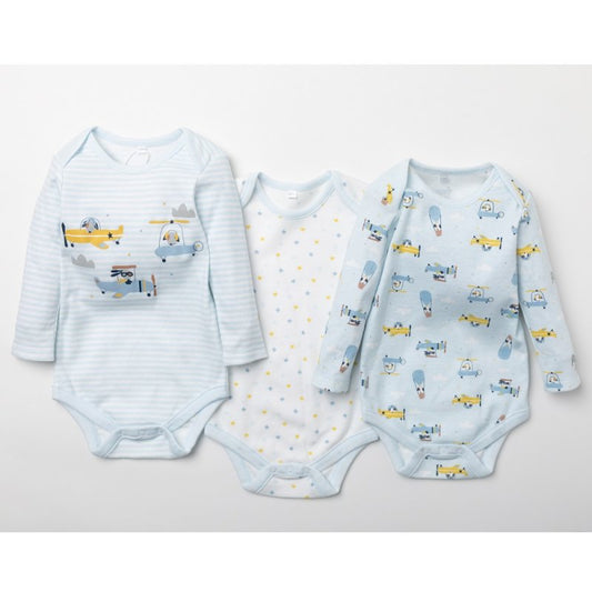 Baby Bodysuits Long Sleeved (3 pack)