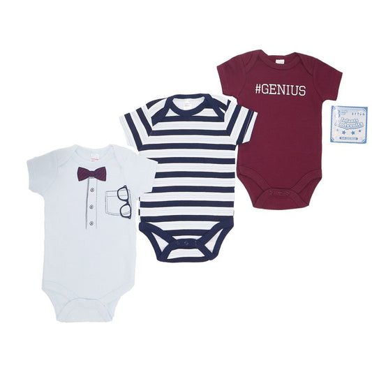 Baby Boy Bodysuits Short Sleeved (3 pack) 0-3 months